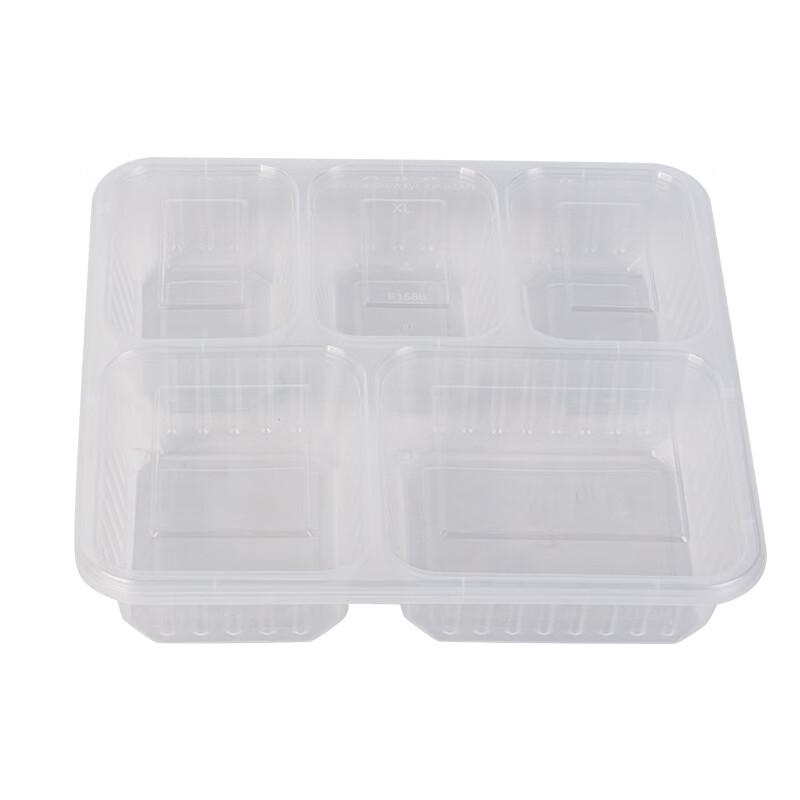 Disposable 5-Compartment Meal Prep Containers