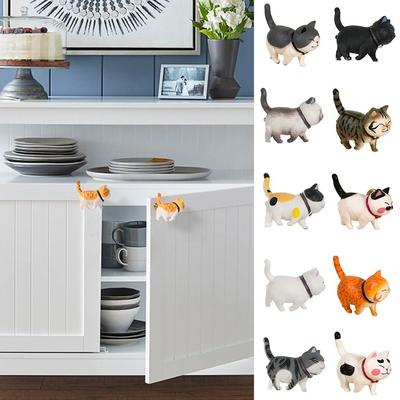 High-quality Resin Drawer Handle Cartoon Cat Furniture Hardware Drawer Pull Cupboard Handle