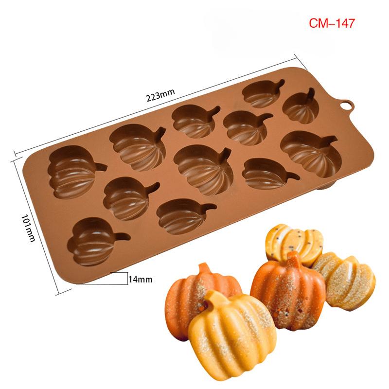 Halloween Pumpkin Wine Bottle Wine Core Chocolate Mold Fruit Candy Dessert Mold Vampire Teeth Silicone Mold