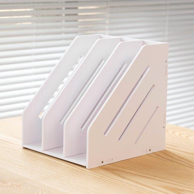 Box Folder Storage Box File Rack Storage Rack Office Supplies Vertical File Shelf Non-Metallic File Classification Column Material Organizing Shelf