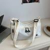 Daily Light Female Square Crossbody Bag Solid Color Simple Women's Nyl Shoulder Bags Commuter Leisure Ladies Tote Handbags