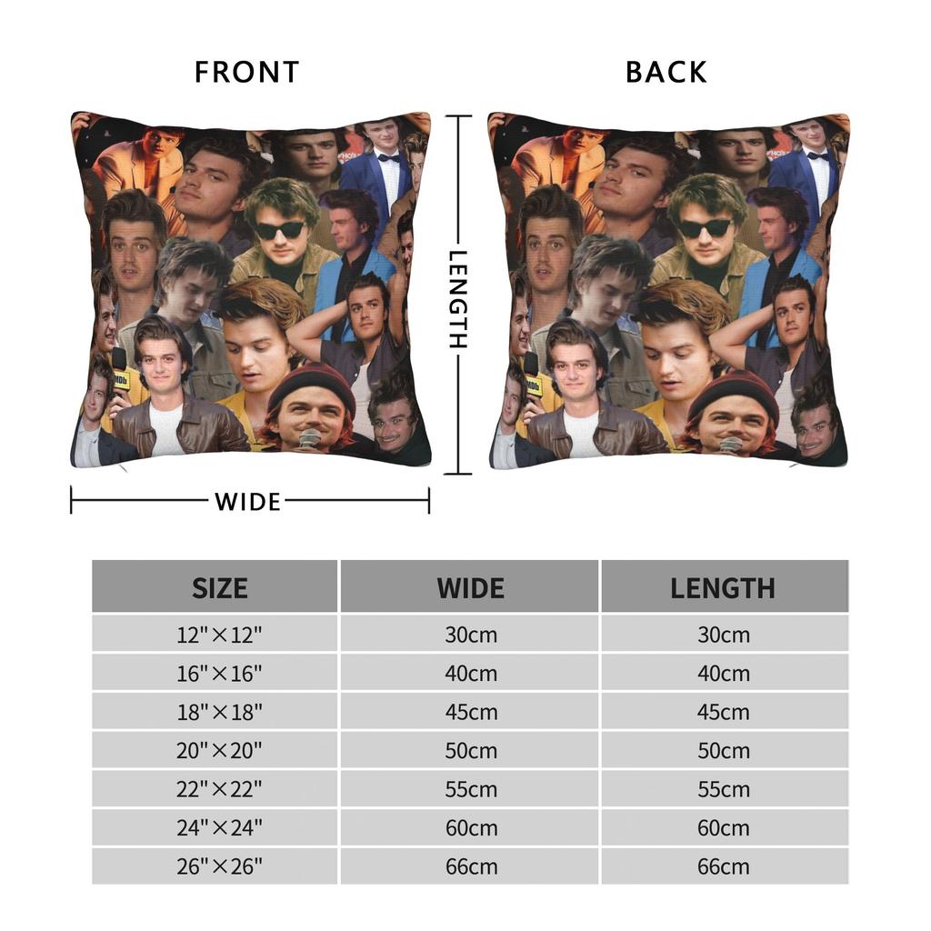 Joe Keery Photo Collage Pillowcase Polyester Cushion Cover Decorative Pillow Case Cover Home Drop Shipping 45X45Cm