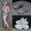Popular Dad Shoes Women's Summer Mesh Breathable Versatile Dad Shoes Student Sports and Leisure Shoes 2888