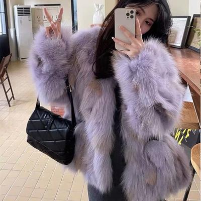 High-end Super Foreign Fluff New Thickened Fox Fur Imitation Fur Coat Women's Fashion Winter Top
