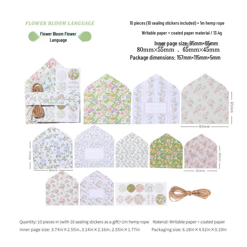 Mini Envelopes Set - Song of Memories Series (8 Pieces) for Exquisite Collage and Journal Decoration.