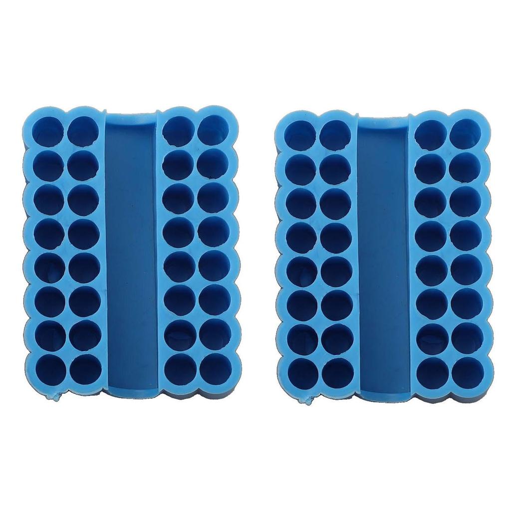 2pcs Bit Holder 32 Holes Bit Hex Shank Organiser Screwdriver Bit Holder Drill For Storage For 6.35MM Shank Storage Box