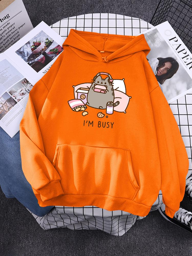 Women Hoody Simple Pocket Pullovers Outdoor Soft Sweat Street Casual Female Top