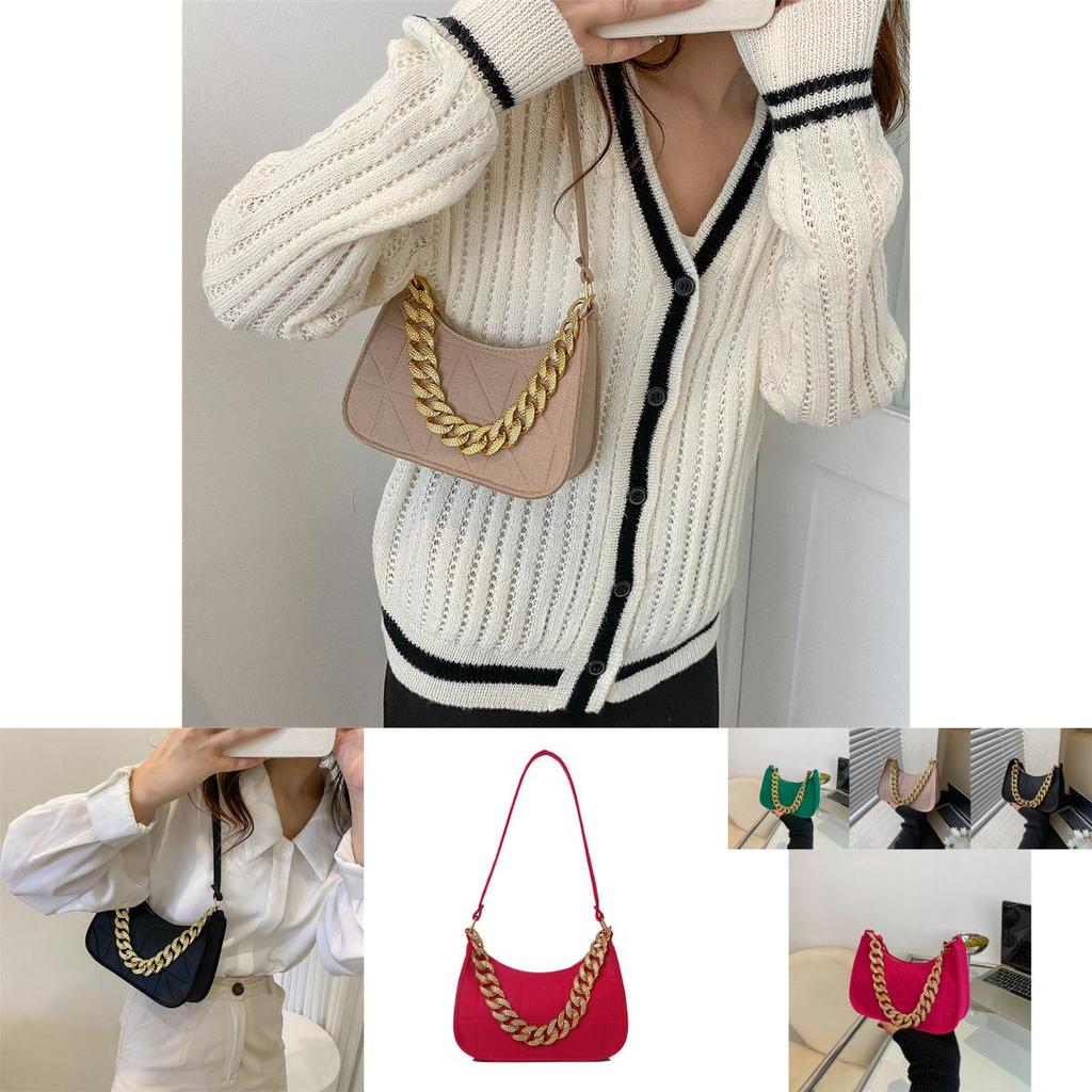 Stylish 2023 Summer Fashion Women's Vintage Chain Crossbody Shoulder Bag For Trendy Everyday Use