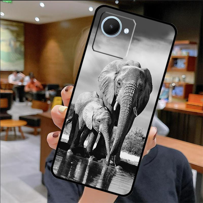 Elephant Baby Nature Case For Realme GT 6 6T 5 GT7 Pro 10 11 12 13 14 Pro Plus C67 C61 C53 C51 C21Y C25S C55 C75