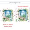 3D Fake Window Wall Sticker Self Adhesive Window Sill Flower Butterfly Decal for Living Room Bedroom Decoration Home Decor