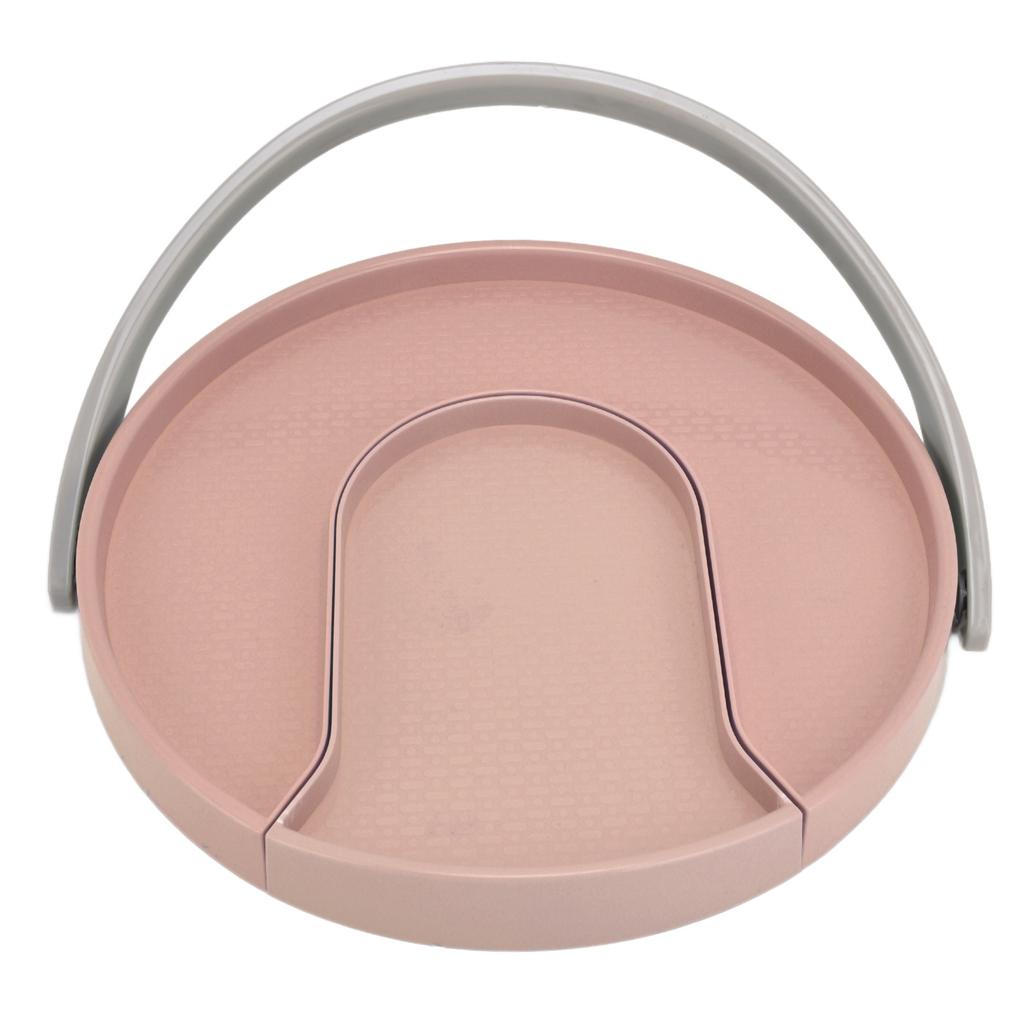 Kitchen Storage Turntable Non Skid Kitchen Spice Beverage Pull Out Organizer Rack for Kitchen Cabinets PantryPink