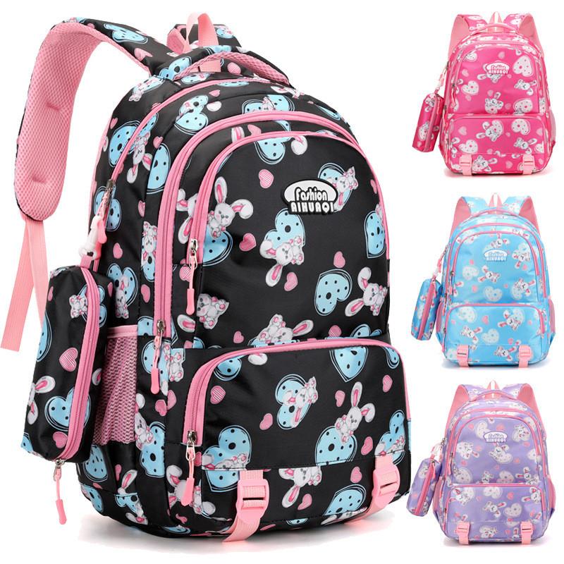 Printed Animal Cartoon Backpack Wear Resistant Breathable Student Schoolbag