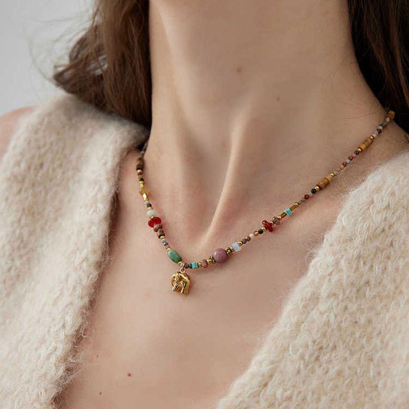 Böhmische Sonne Mehrlagige Halskette: Ethnische Luxus Schlüsselbeinkette für Frauen