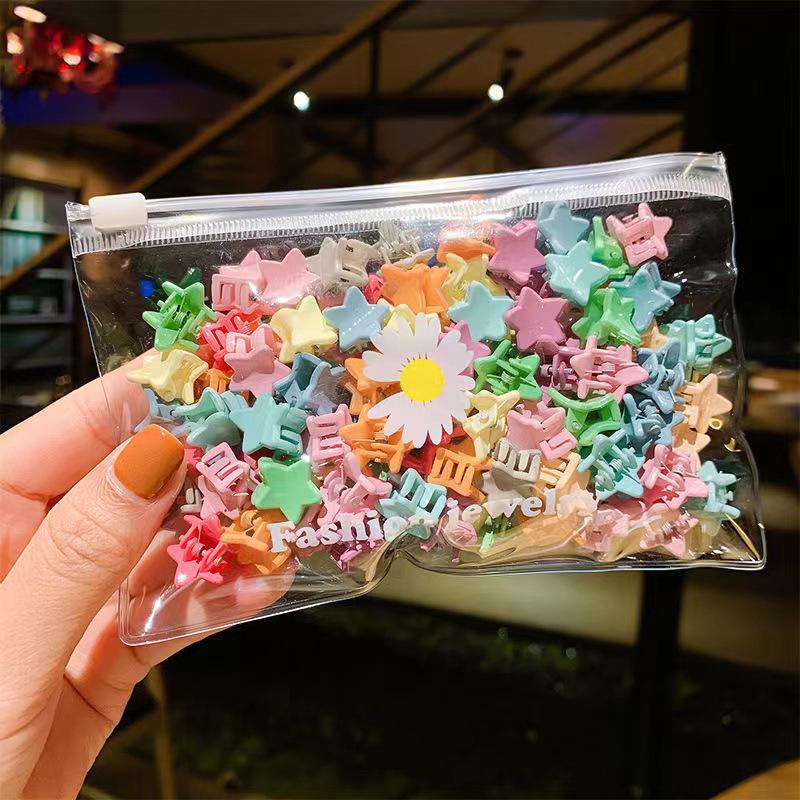 Colorful Hair Flower Clips for Babies & Toddlers - Small Hairpin & Claw Clip Accessories for Girls