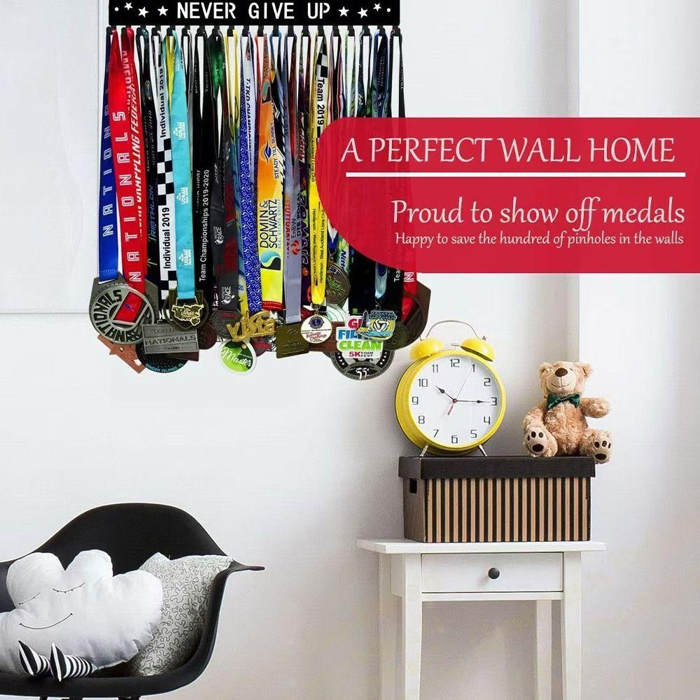 Inspirational Words Medal Display Rack Easy to Install Award Holder  Karate Competitions