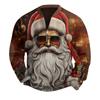 Mens Christmas Sweater Zip Up Sweatshirts Vintage Knit Graphic Sweatshirt Xmas Stand Collar Pullover