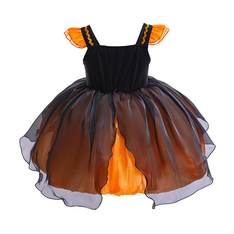 Princess Cosplay Dress: Girls' Little Witch Pumpkin Masquerade Costume