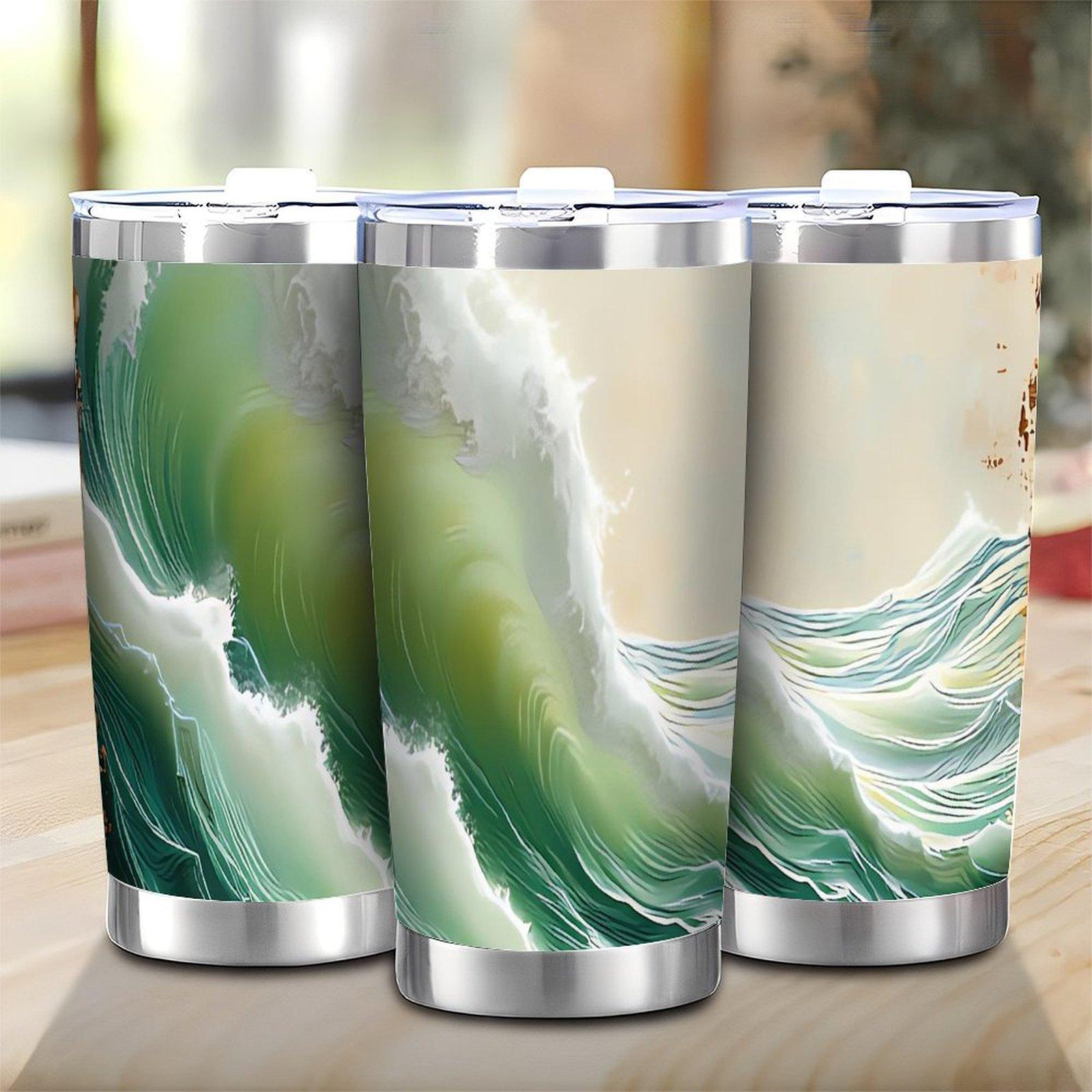 Contemporary Style 20oz Double Silver Side Tumbler with Modern Finish 20oz(566.99g)