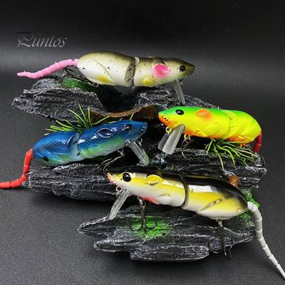 1/7 Pz. 8CM/15.3G Esca Metallica a Forma di Topo con Amo Triplo 2 Sezioni Bionica 3D Ratto Esche Artificiali Dure Accessori per Pesca in Acqua Dolce Acqua Salata