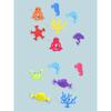 New 9pcs Suction Sticky Cup Kids Education Soft Building Blocks Versatile Ocean Animal Puppet Bath Sensory Toy for baby gift