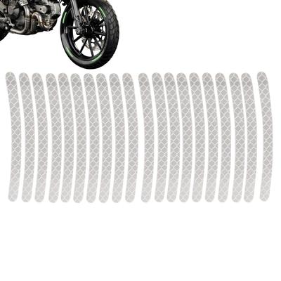 Car Wheel Stickers, Wheel Rim Decal Stripes | 20 Reflective Rim Strips Tire Warning