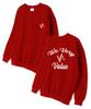 Wibelibellyu Vv A-Symmetry Oversized Terry Sweatshirt Red