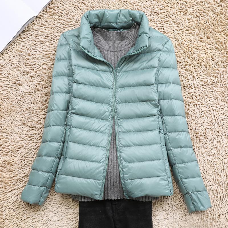 Women Spring Jacket Fashion Short Lightweight Packable Puffer Coats Down Warm Slim Fit