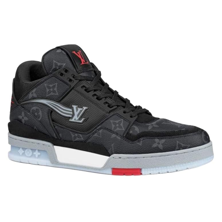Louis Vuitton Trainer Sneakers 'Black Monogram Red' 1A8AAA