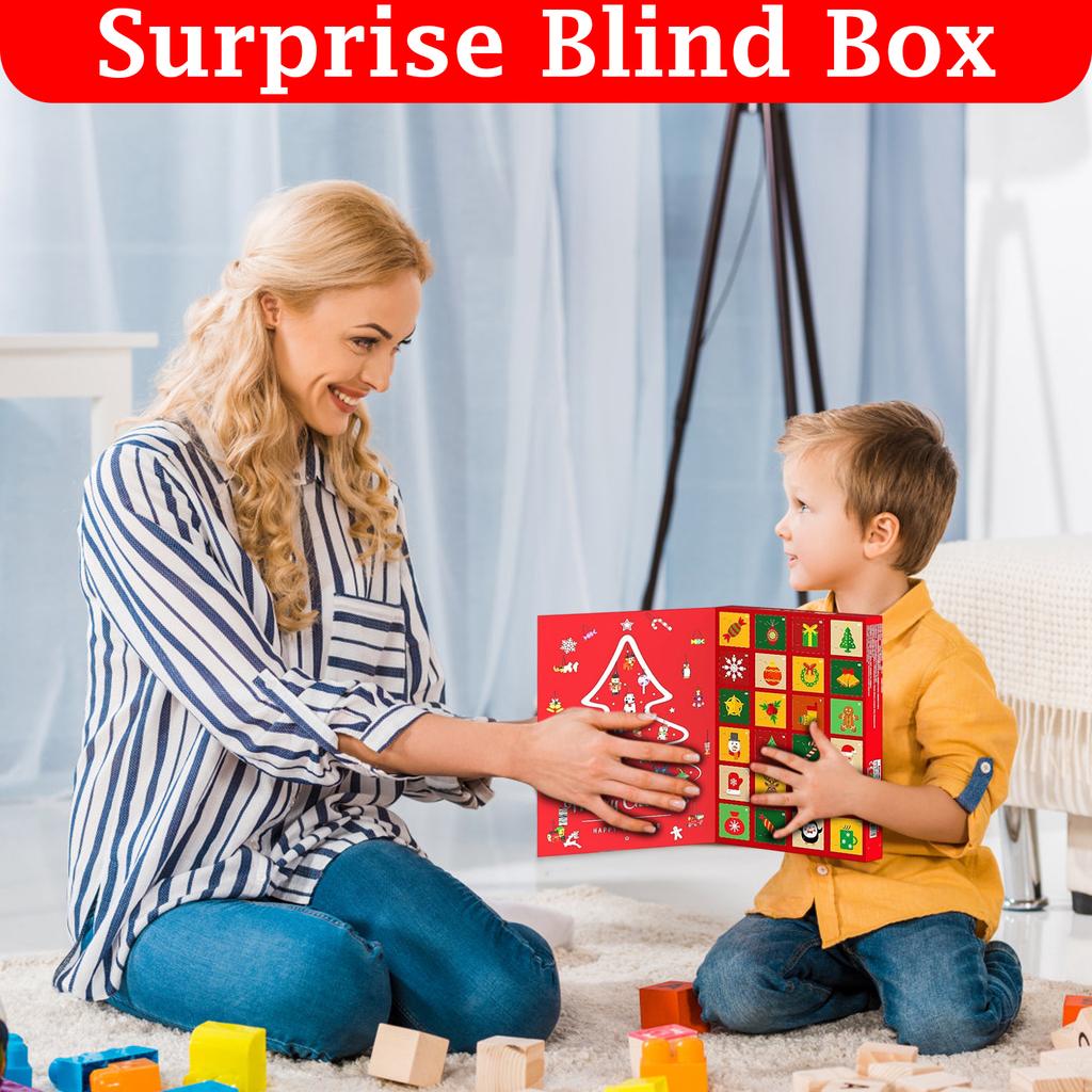 Christmas Advent Calendar for Kids 20 - Days Surprise Toys with 2D Pendant Decorations, Holiday Countdown Calendar Gift for Boys and Girls