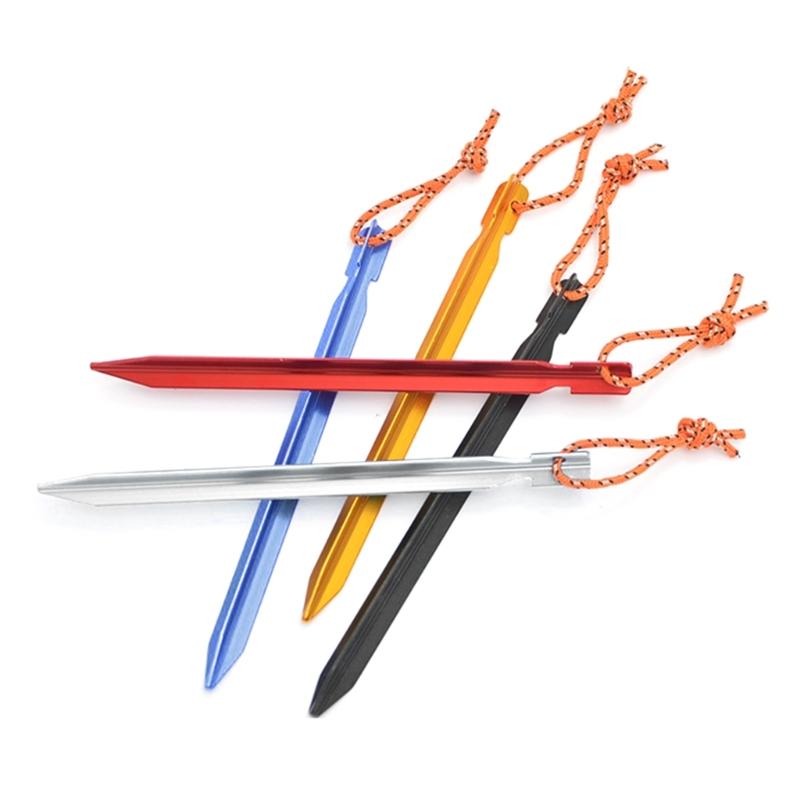 Essential Camping Accessories Durable Aluminum Tent Stakes Versatile Camping Gear for Stability and Convenience