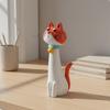 Quirky Vase Cute Design Cartoon Flower Holder Stretched Neck Creature Planter Premium Resin House Decoration