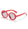 2026 Children's Candy Color Fine Flash Oval Frame Cute Baby Trendy Fashion Street Photography Sunshade Sunglasses