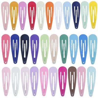 30pcs Colorful BB Hair Clips for Girls Water Drop Shape Hairpin Princess Barrettes Simple Snap Clip Girls Hair Accessories