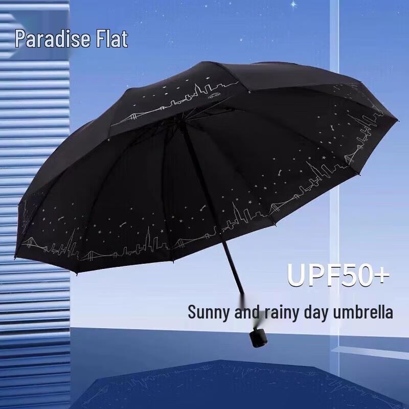 Tiantang Automatic Tri-Fold Sun & Rain Umbrella
