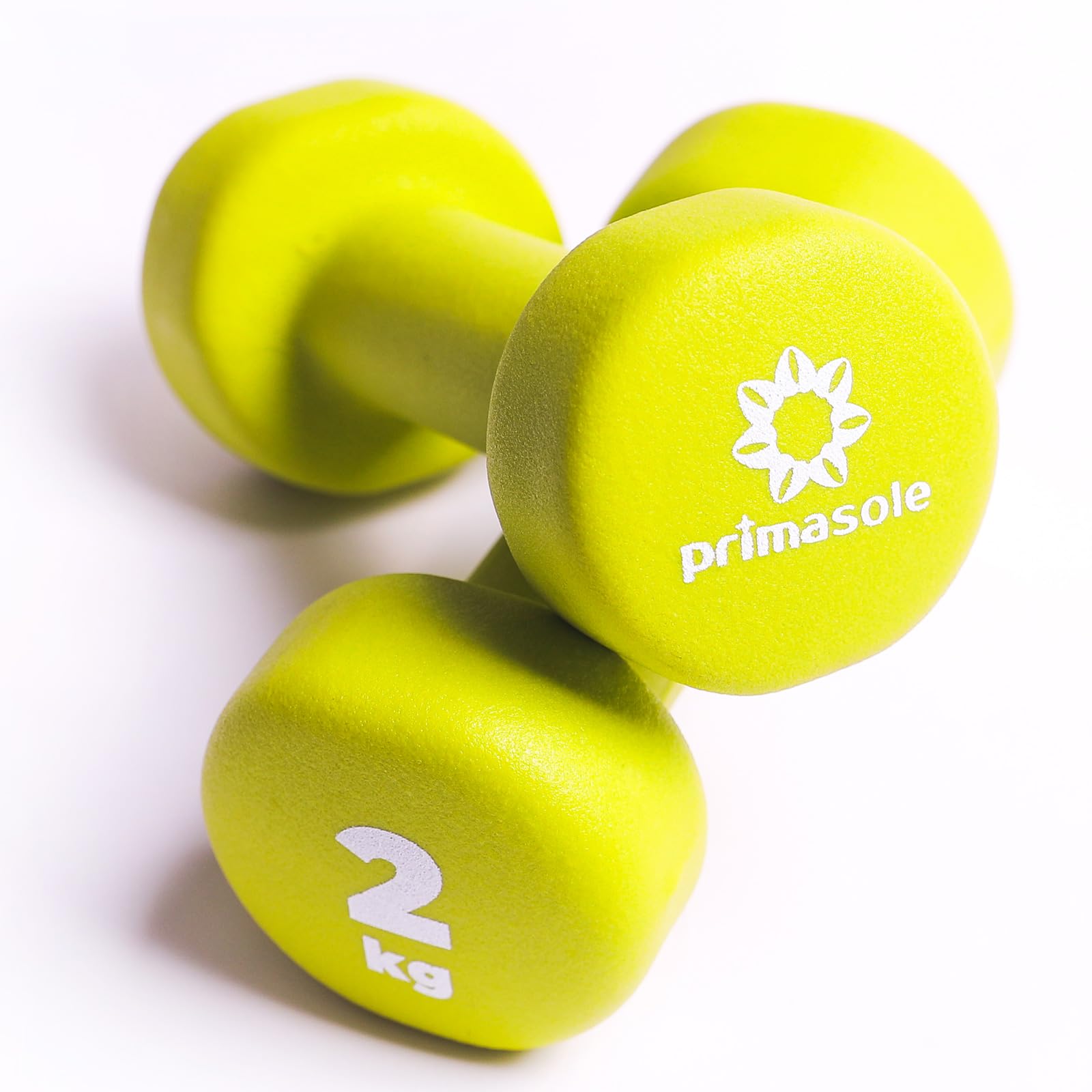 [Эксклюзивно для Amazon.co.jp] Цветные гантели Primasole, 2 кг x 2 шт., с мягким покрытием, PSS91NH002