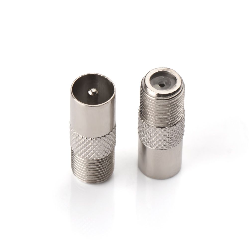 10Pcs/lot Aerial Male Adapter Satellite Coax Connector F Female To TV Male Converter Practical Electrical Equipment Parts