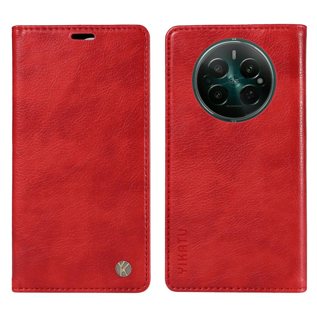 YIKATU YK-006 For Realme 12 4G/12+ 5G Case Drop-Proof Leather Card Holder Phone Protective Cover