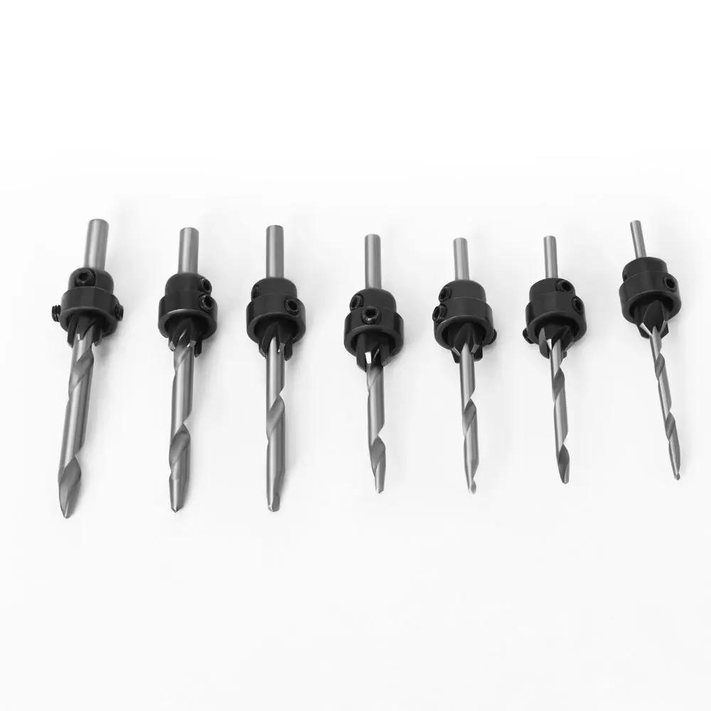 

7pcs Countersink Drill Woodworking Drill Bit Set Drilling Pilot Holes For Screw Sizes3-6