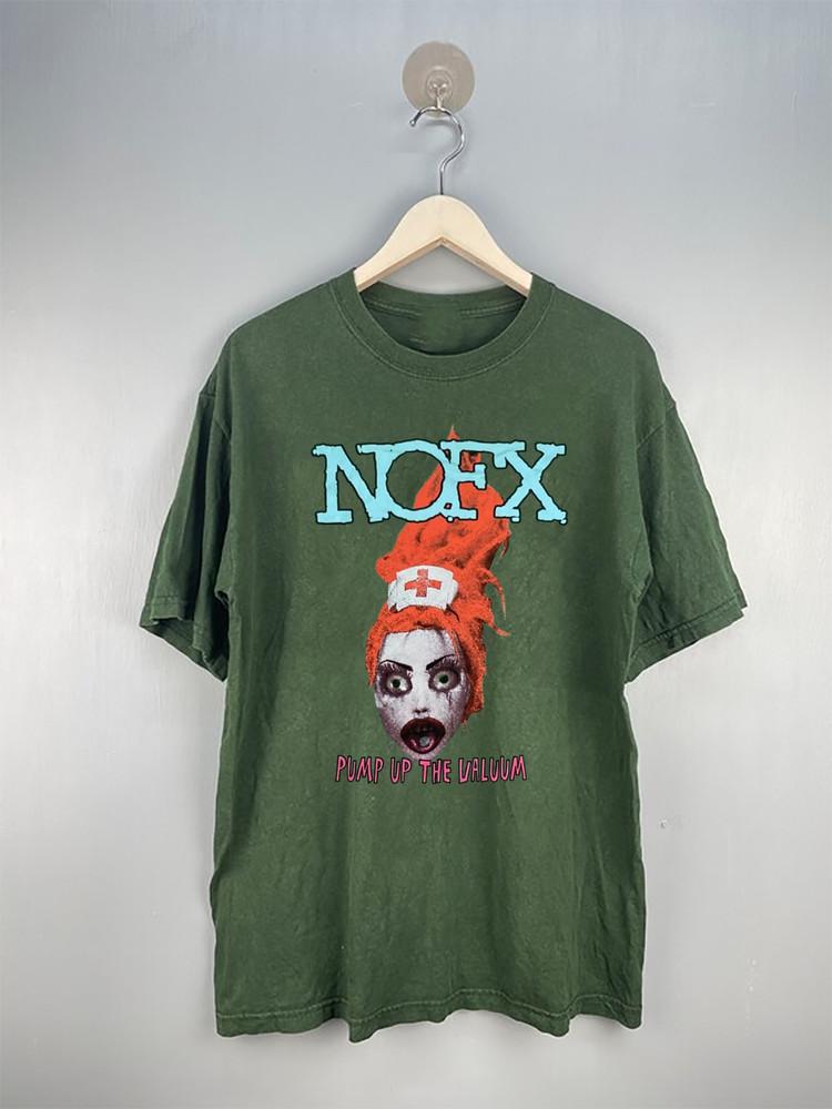NOFXPump Up The Valuum Band Cotton Green Full Size Tee Shirt BT349 Unisex T-Shirt S