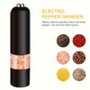 1/2pcs Automatic Salt Pepper Grinder Set Adjustable Coarseness One-Button Electric Spice Mill for Kitchen Cooking BBQ Grill Tool