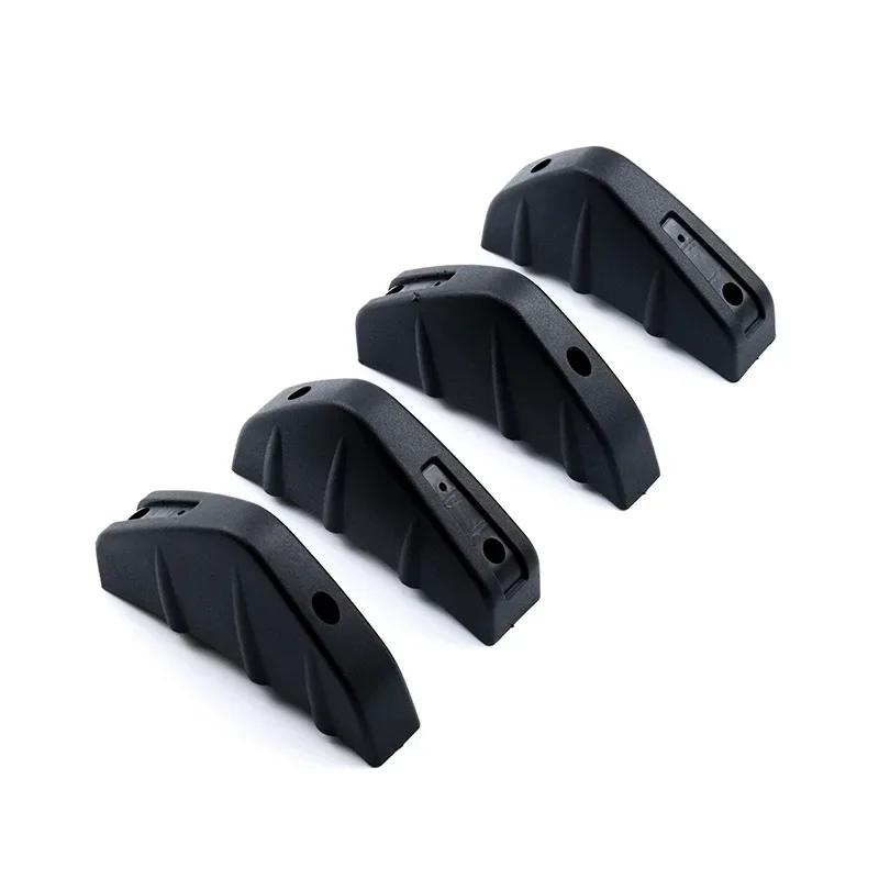 New 4pcs Universal Car Red Black Carbon Fiber Pattern Modified Shark Fin Rear Spoiler Rear Bumper Lip Diffuser Anti-collision