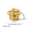 Geometric Summer Transparent Ring Stainless Steel Open Ring Retro Eternal Flower Ring  Couple