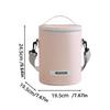With Thickened Aluminum Foil Cylinder Lunch Bag Waterproof Handheld Office Lunch Tote Large Capacity Insulated