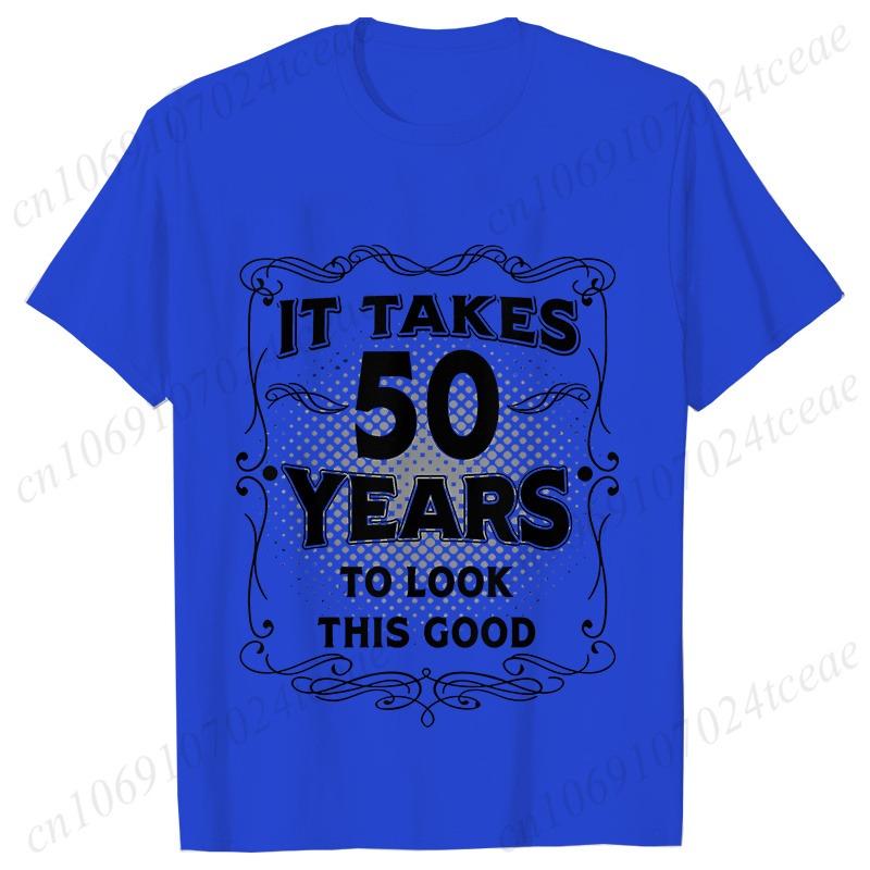 Summer Fashion Men's T-Shirt Funny 50th Birthday 3D Printed Short Sleeve Tops Unisex Casual Loose Oversize Outdoor Clothing
