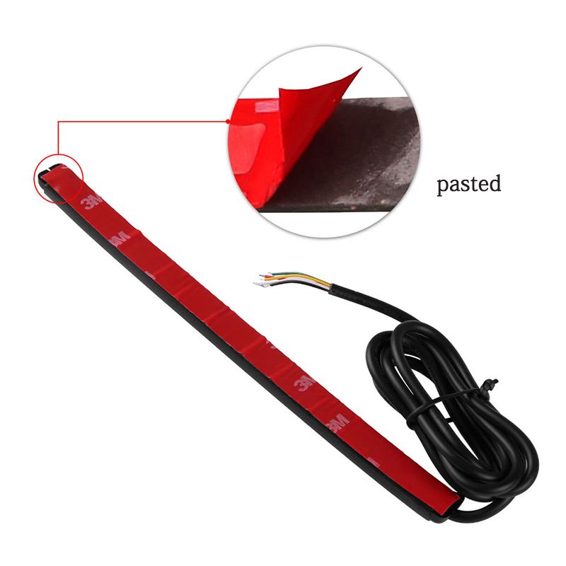 48 LED Universal Flexible Motorcycle Light Strip Tail Brake Stop Light Turn Signal Light