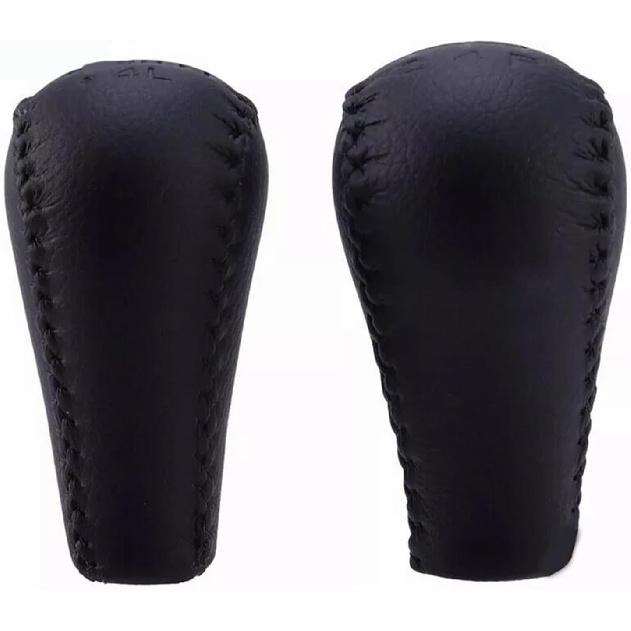 Car Gear Lever Decoration 2Pcs Leather Transfer Case Gear Shift Knobs Fit for Nissan Patrol GU Y61 GQ Y62 32865-40U00 Shifter Konb Car Interior Parts
