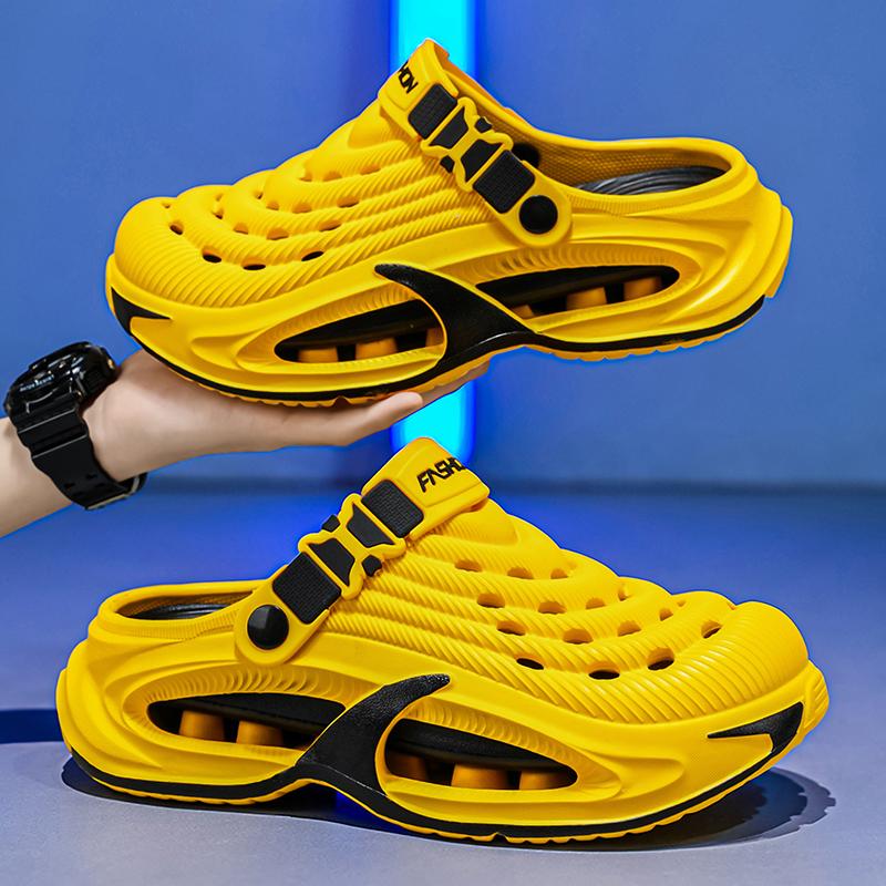 Zoccoli da uomo in EVA leggeri a punta chiusa scarpe da giardino antiscivolo suola morbida Per Spiaggia Giardino Estate Esterno Uso Quotidiano Leggeri