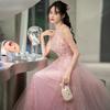 2026 New Style Pink Evening Gown for Women - Engagement, Host, Student, Bridesmaid, Socialite, Fairy Temperament