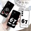 Six Seven 67 Phone Case For Samsung Galaxy A73,A72,A71,A70,A53,A52,A51,Soft Silicone Black Cover