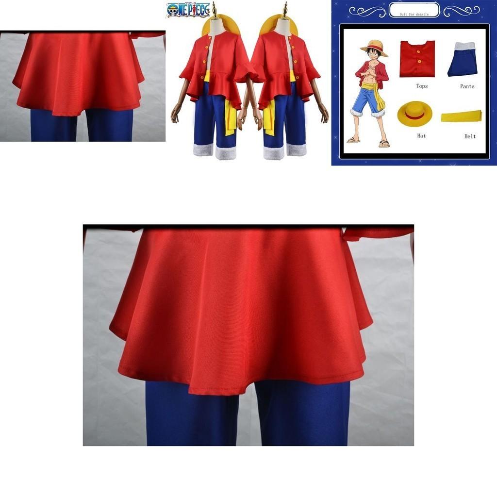Dziecięcy Kostium Cosplay Luffy Nowy Świat Poliestrowy Strój na Halloween